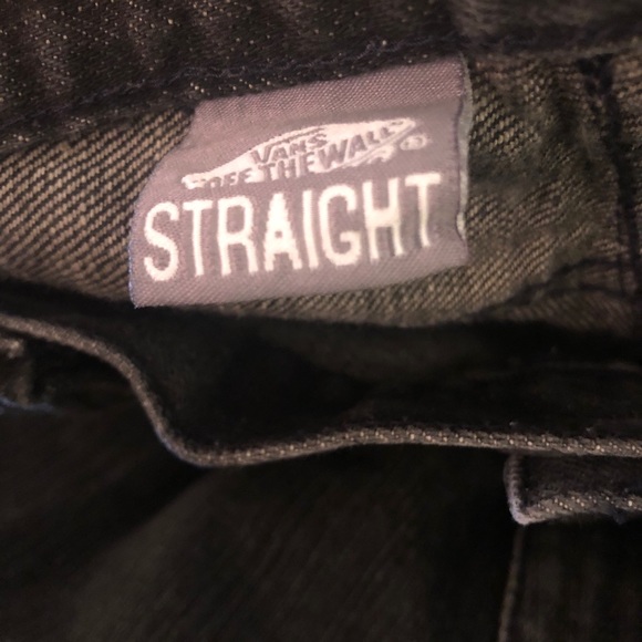 VINTAGE VANS Black Straight Leg Denim Jeans-34x34 - Picture 9 of 12